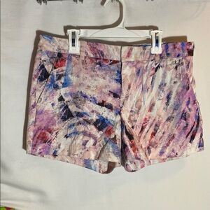 Calvin Klein Artistic Pink and Purple Chino Shorts, Size 6